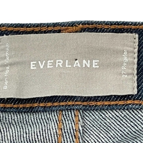 Everlane High Rise Skinny Cotton Dark Indigo Wash‎ Regular Denim Jeans Size 27 - Picture 8 of 9